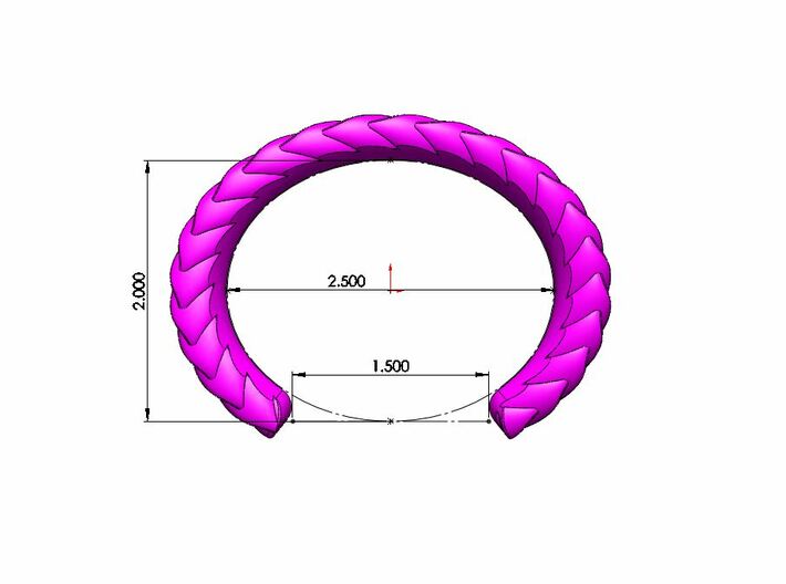 CARVER CUFF 2020 MEDIUM 3d printed 