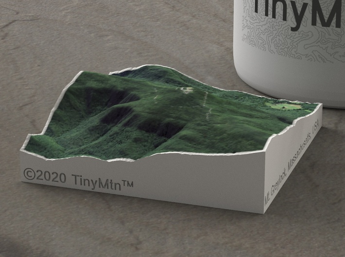 Mt. Greylock, Massachusetts, USA, 1:50000 3d printed 