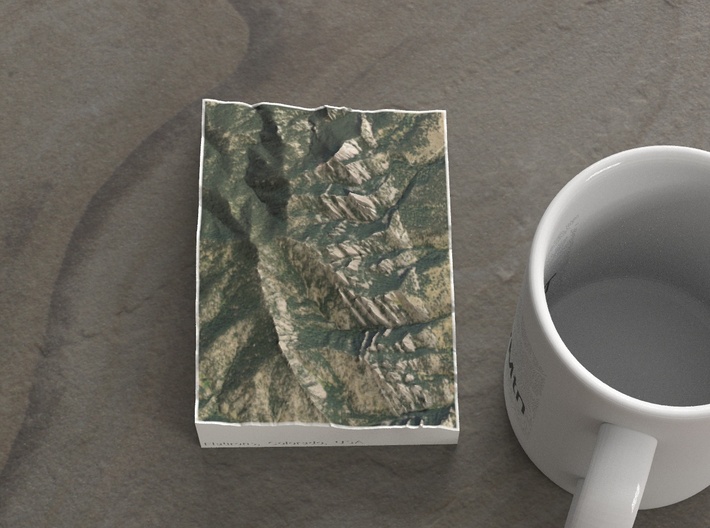 Flatirons, Colorado, USA, 1:25000 3d printed 