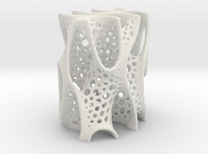 Gyroid Sculpture with Oval Profile 3d printed