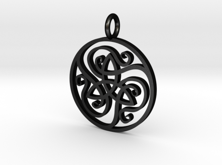 open Celtic knotwork pendant 3d printed