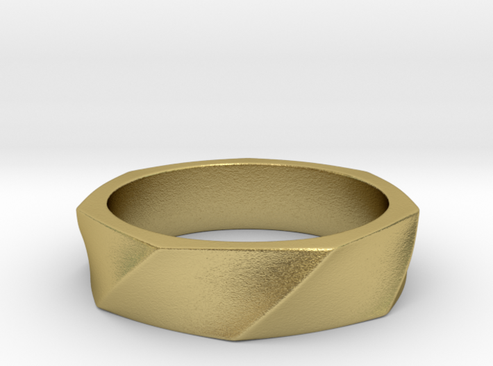 Heptagon Twist Ring 3d printed