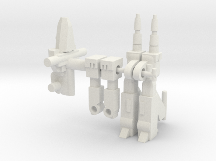 Wreck and Rule RoGunners 3d printed White Parts