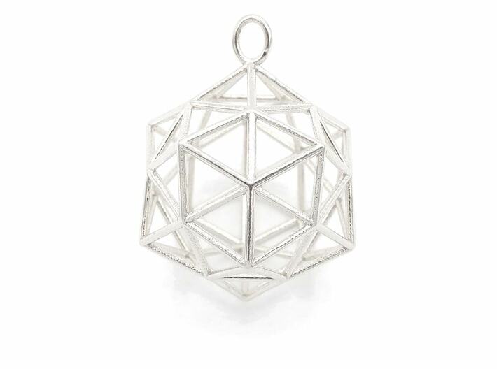 Conscious Crystal Pendant 3d printed Conscious Crystal Pendant - Silver