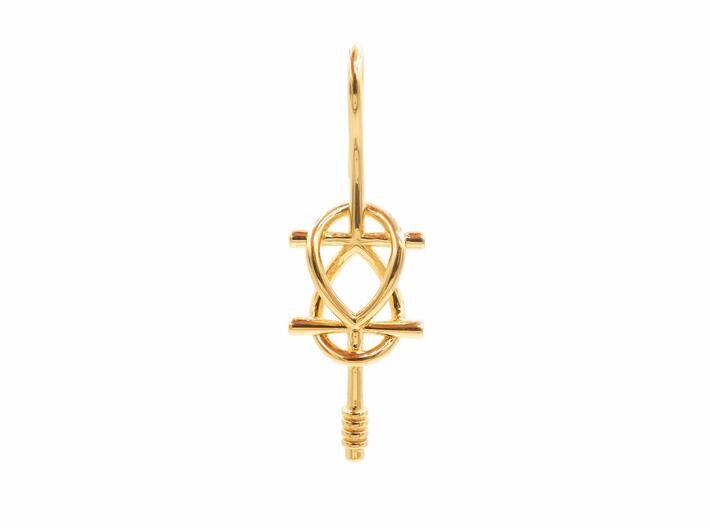 Double Ankh Pendant - Egyptian Jewelry 3d printed Double Ankh Pendant - 18k Gold Plated Brass