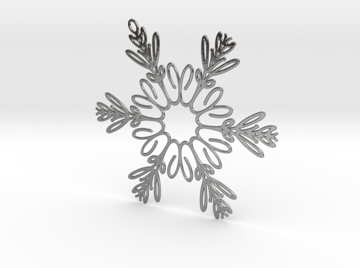 Celia metal snowflake ornament 3d printed