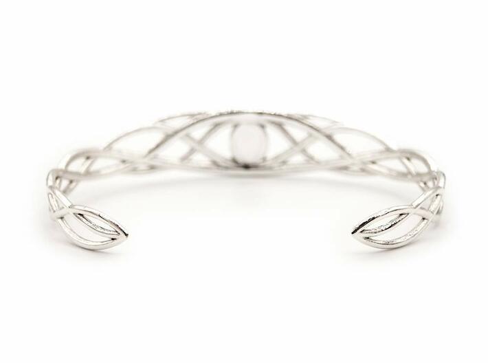Tree of Eden Bracelet - without inlay 3d printed Tree of Eden Bracelet - Sterling Silver