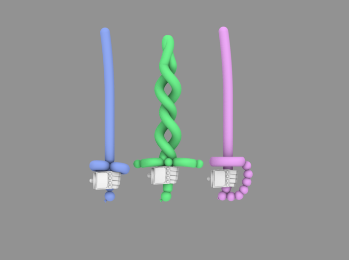 Death Jesters Balloon Swords 3d printed