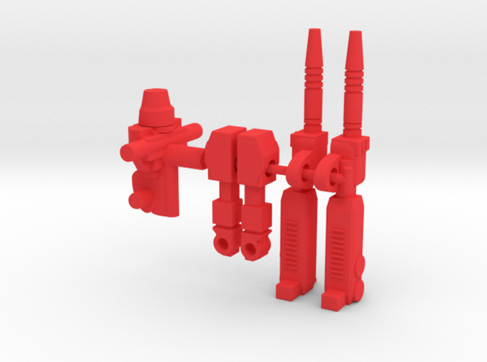 Safetytron and Sentinel Minor RoGunners 3d printed Red Parts