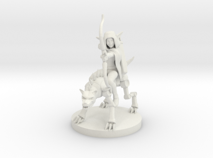 Goblin Female Rogue on Iron Defender 3d printed 