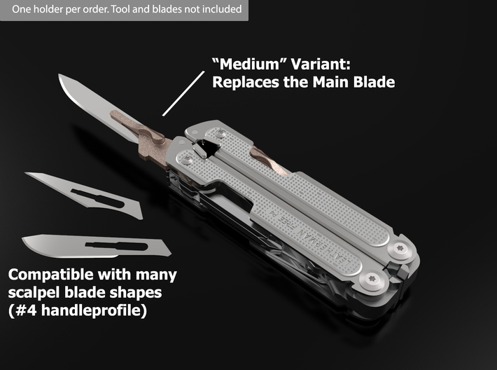 Scalpel holder for Leatherman FREE P4 & P2 (LZ8DS36EC) by ZapWizard