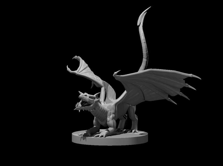 Black Dragon Wyrmling 3d printed