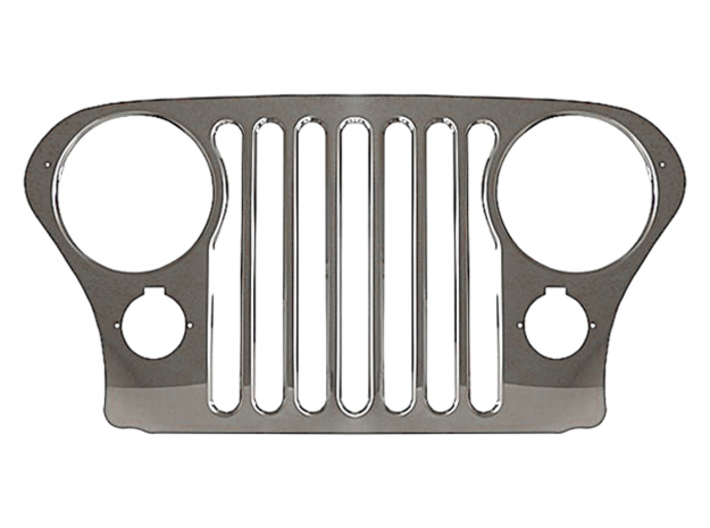Jeep CJ (1944-1986) REPLICA - dim. 3.7" 3d printed Original Grille mounted on the old classic Jeep CJ5/CJ7/CJ8 and used as reference mockup design