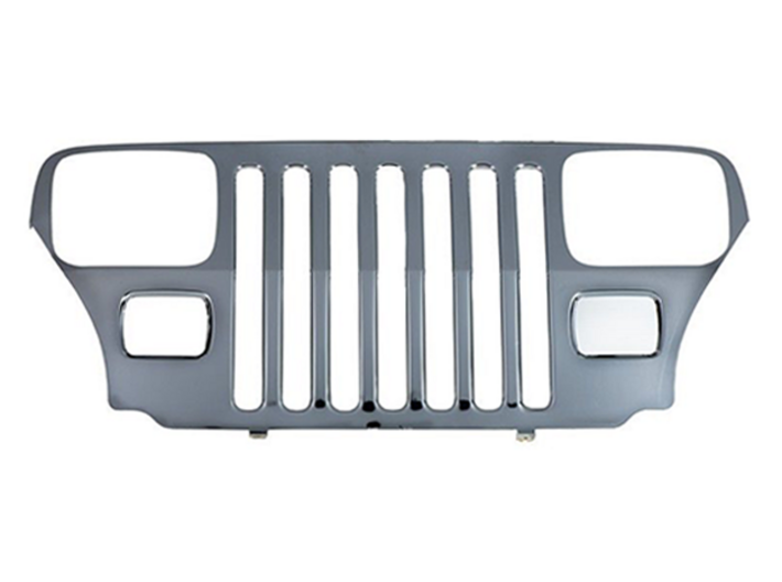 Jeep Wrangler YJ (1987-1996) REPLICA - dim. 2" 3d printed Original Grille mounted on the classic Jeep Wrangler YJ and used as reference mockup design
