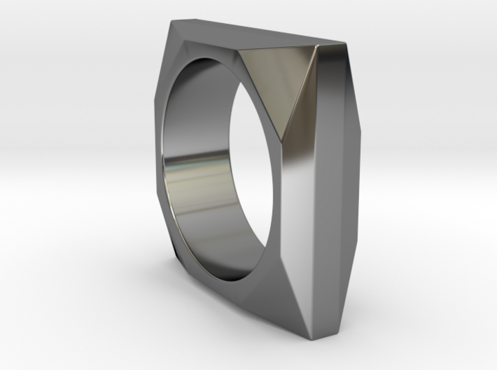 Square to Octagon Ring 3d printed