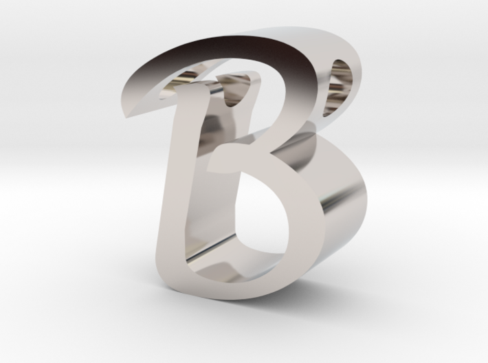 Letter B pendant 3d printed
