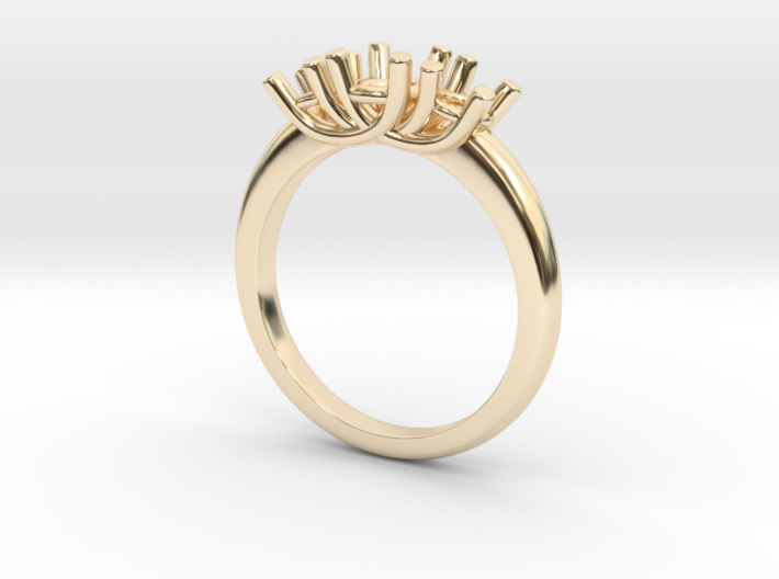 Crossover claw engagement ring 3d printed