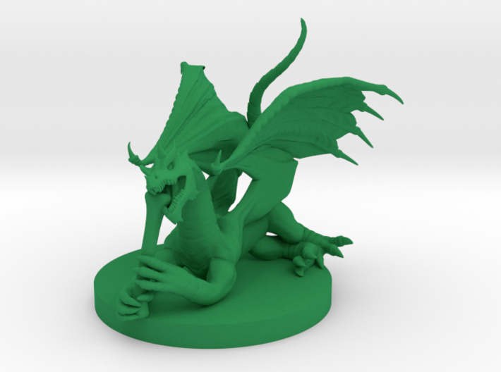 Green Dragon Wyrmling 3d printed 