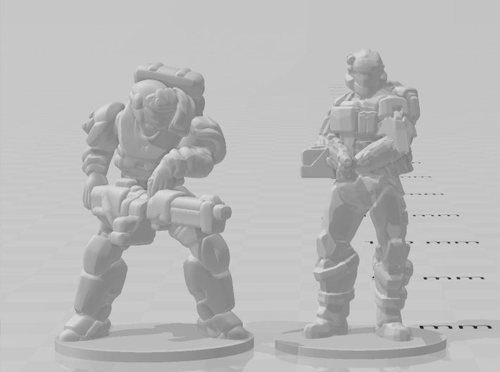 Halo Reach Spartan Heavy miniature games and rpg 3d printed 