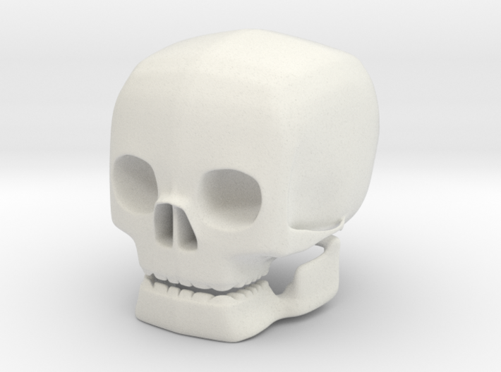 skull with movable jaw 3d printed