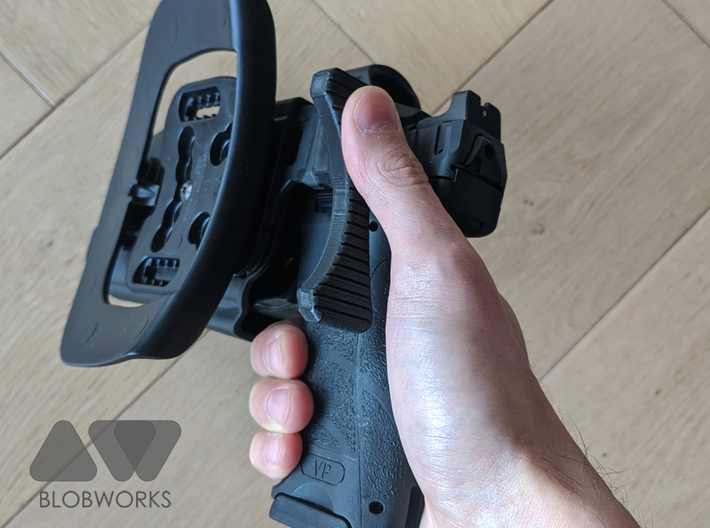 [Holster] BlackHawk Omnivore Release Extension  3d printed Works well under normal draw