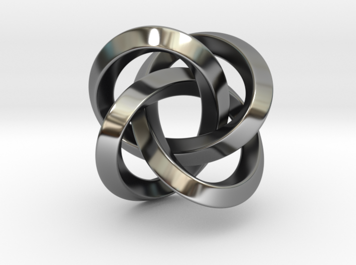 Quatrefoil Knot Pendant-Tetragon 3d printed