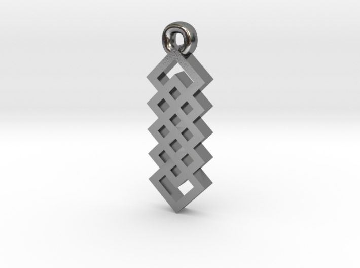 Celtic Knot Square Vertical Weave Earrings 3d printed
