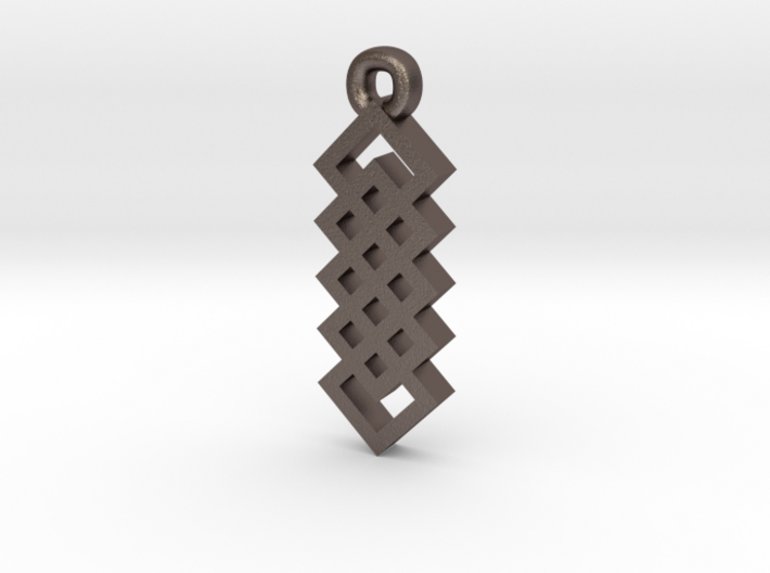 Celtic Knot Square Vertical Weave Earrings 3d printed