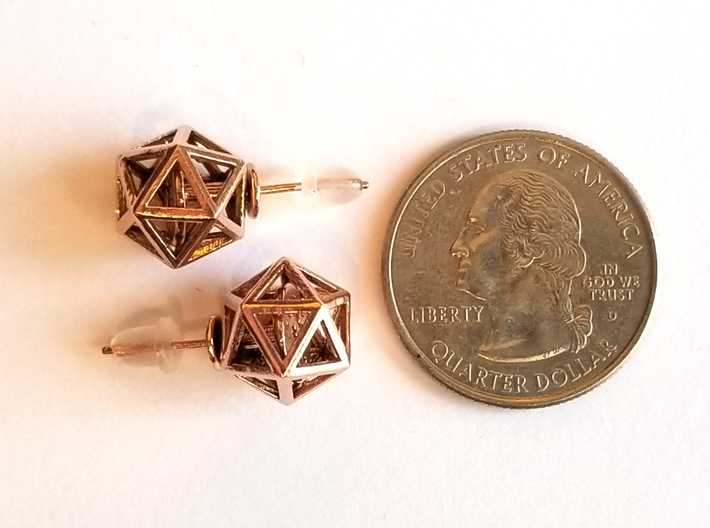 Geometric Spinning Earrings, Pair 3d printed 