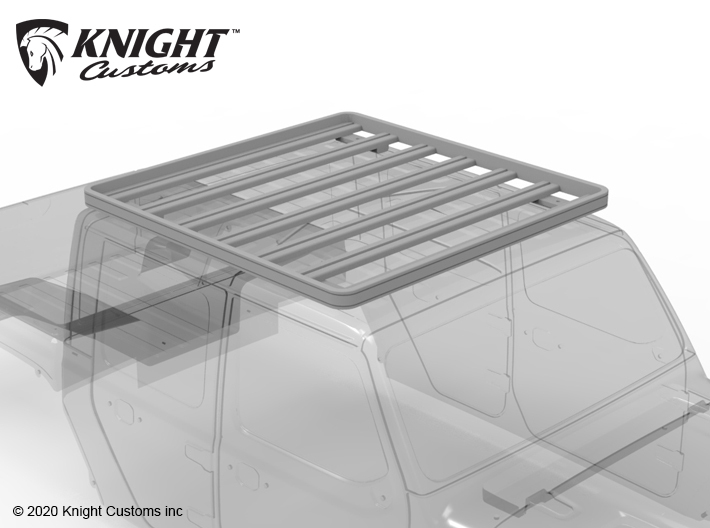 KCJT1010 JT Front Runner Slimline Roof Rack 3d printed Part shown in Grey but comes printed in white Nylon painted Black.