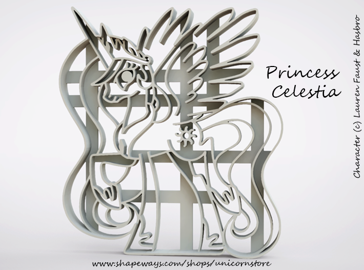 Cookie cutter Princess Celestia My Little Pony 3d printed