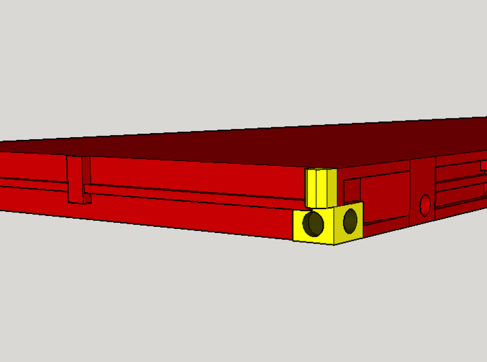 40' Flat Rack Container - HO Scale 3d printed 