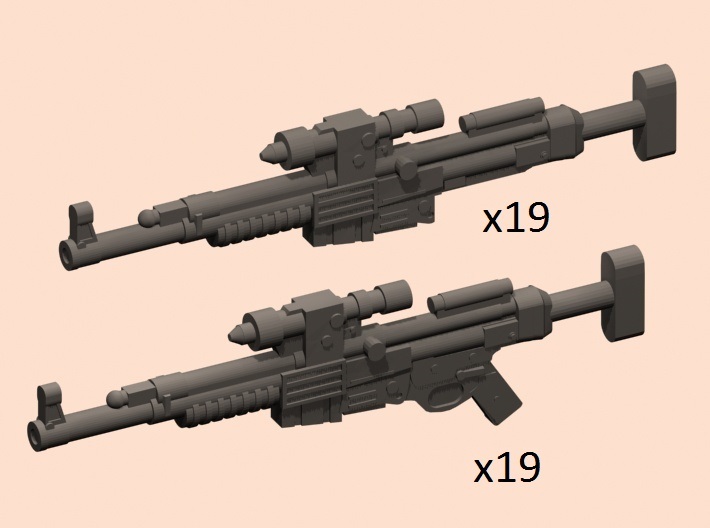 28mm SW Rebels A280 blasters grip/nogrip 3d printed