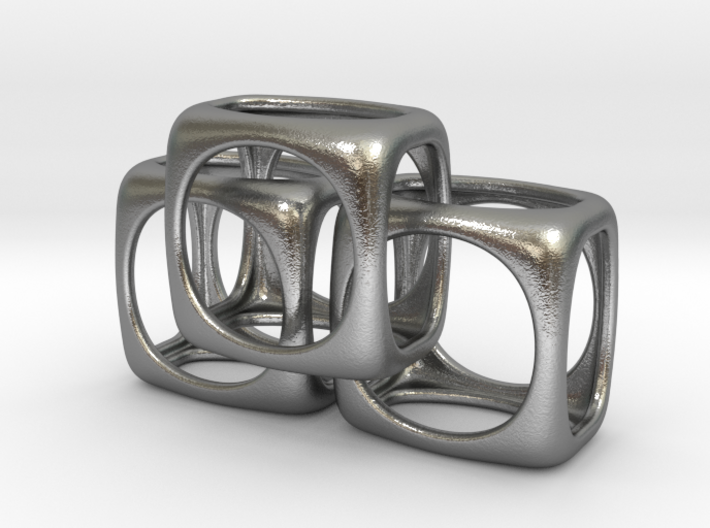 Links 3 -- Pendant in cast metals 3d printed 