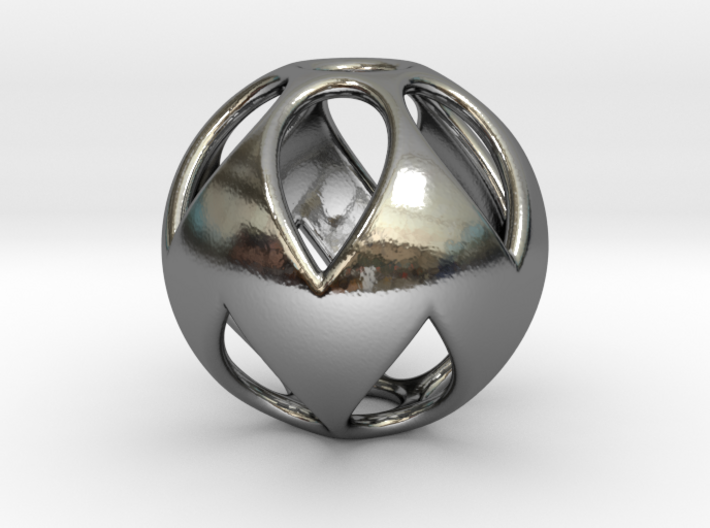 Flower Sphere Pendant 3d printed