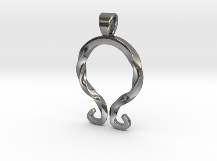 Omega [pendant] 3d printed