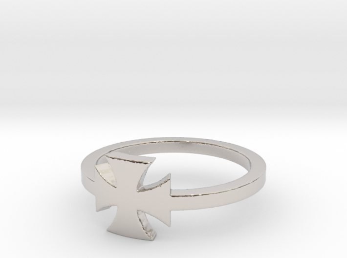 Outlaw Biker Iron Cross (small) Ring Size 11 3d printed