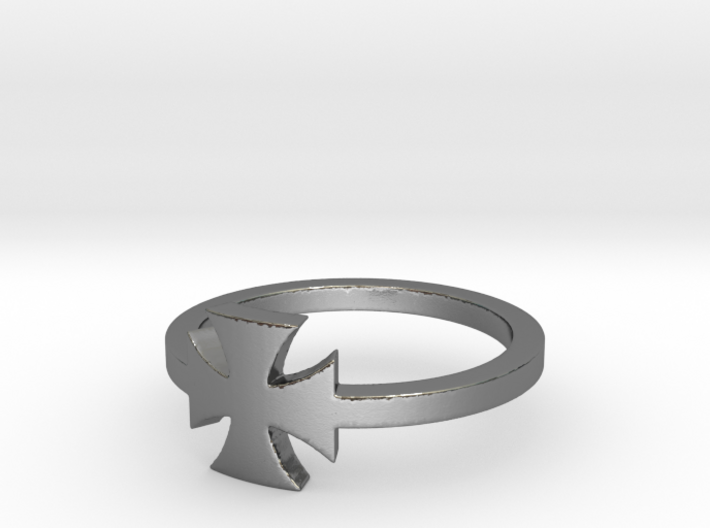 Outlaw Biker Iron Cross (small) Ring Size 10 3d printed