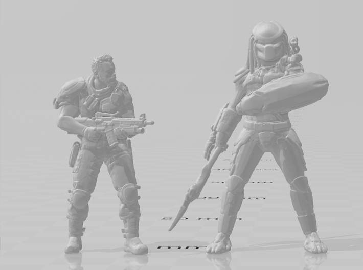 Predator Elite Hunter Alien Shield Spear miniature 3d printed