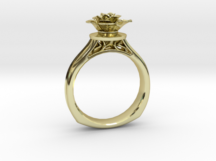 Flower Ring 101 (Contact to Add Stones) 3d printed