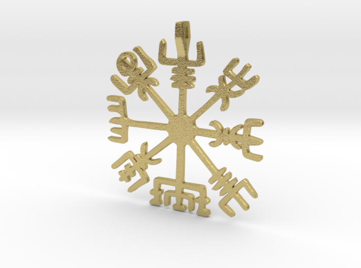 Vegvisir Stainless Steel, Bronze and Brass 3d printed
