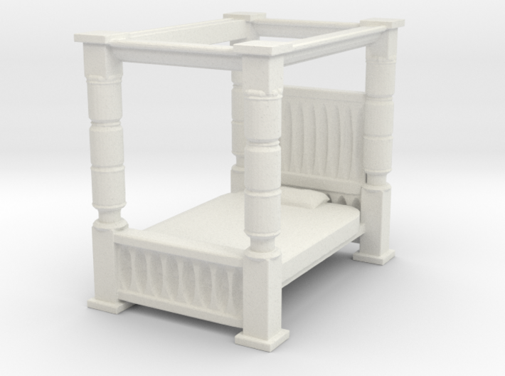 Four Poster Bed 1/72 3d printed