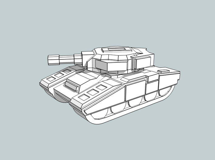 "Ironhull" Landing Craft + "Leopard" Tank 6mm 3d printed 