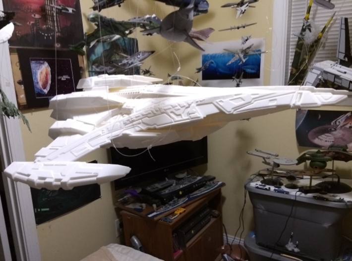 Dominion Battleship 1/2500 3d printed White Natural Versatile Plastic , picture by alsurfer34.