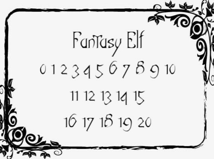 Polyset Vertical with D4C - Fantasy Elf Font 3d printed 