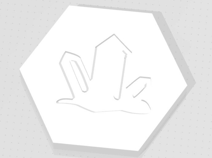 D2 Crystal Symbol Logo 3d printed 