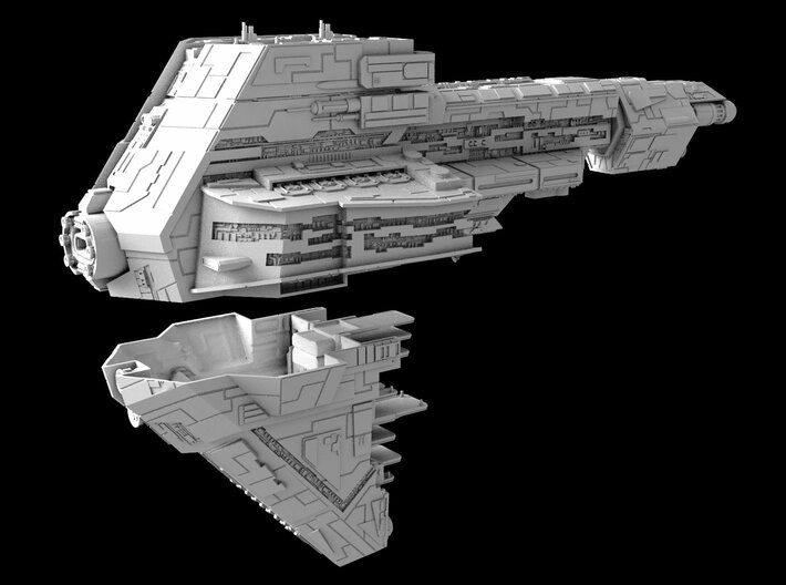 (Armada) Starhawk Prototype (Two Parts) 3d printed
