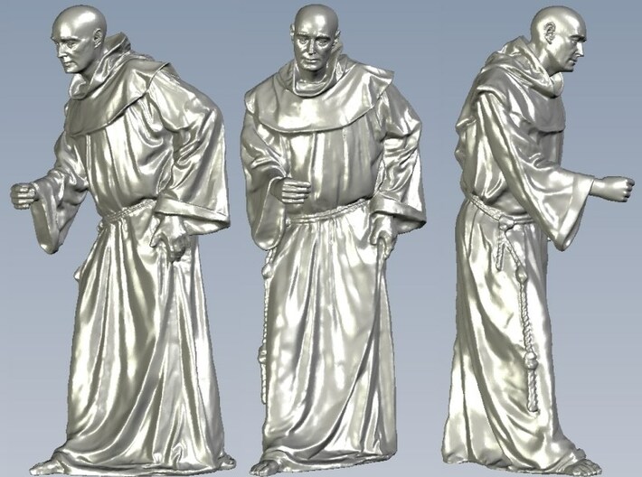 1/20 scale Catholic priest monk figure B 3d printed 