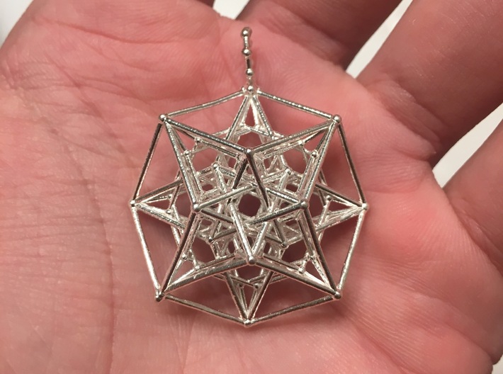 24 Cube Tesseract Pendant 3d printed