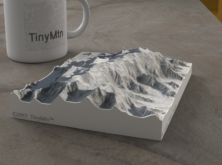 Mt. Logan, Yukon, Canada, 1:150000 Explorer 3d printed 